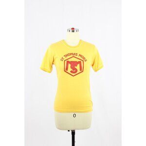 Vintage 70's SUNBURST FASHIONS Yellow St. Thomas More Crew Neck T-Shirt, Size S